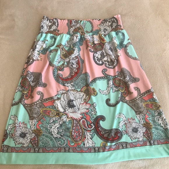 Melissa Paige Floral Lightweight Skirt - Size L - Picture 6 of 11
